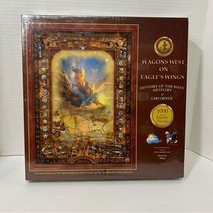 Wagons West on Eagles Wings1000 Piece Puzzle 20”x27” Sunsout Gary Crouch #50921
